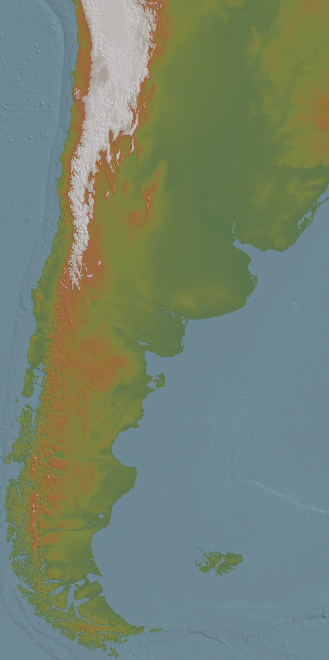 Gelände und Landbedeckung von Argentinien