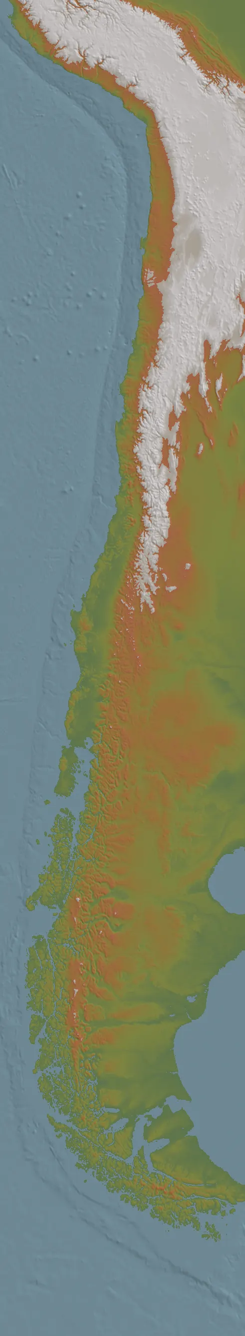Gelände und Landbedeckung von Chile
