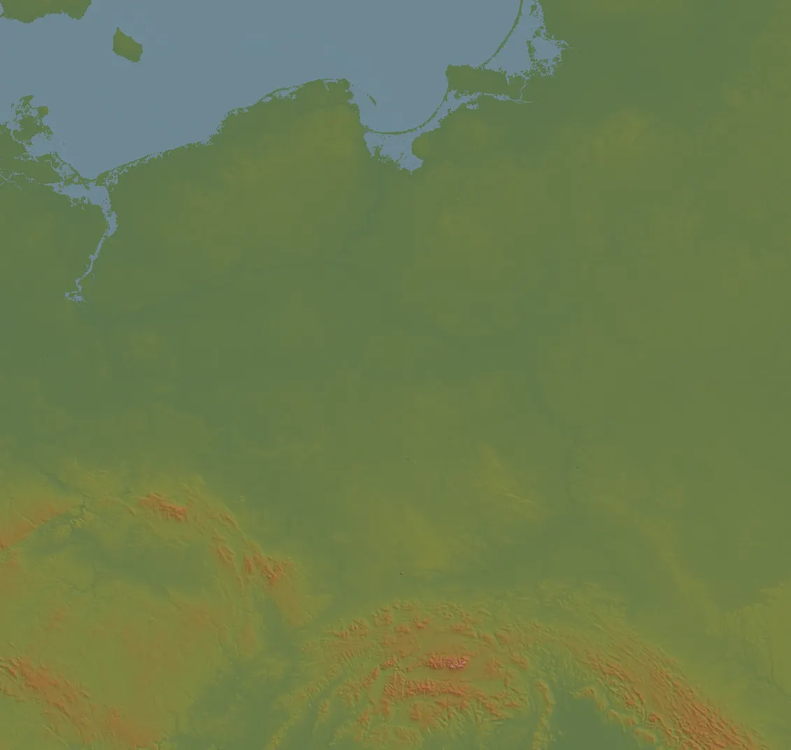 Gelände und Landbedeckung von Polen