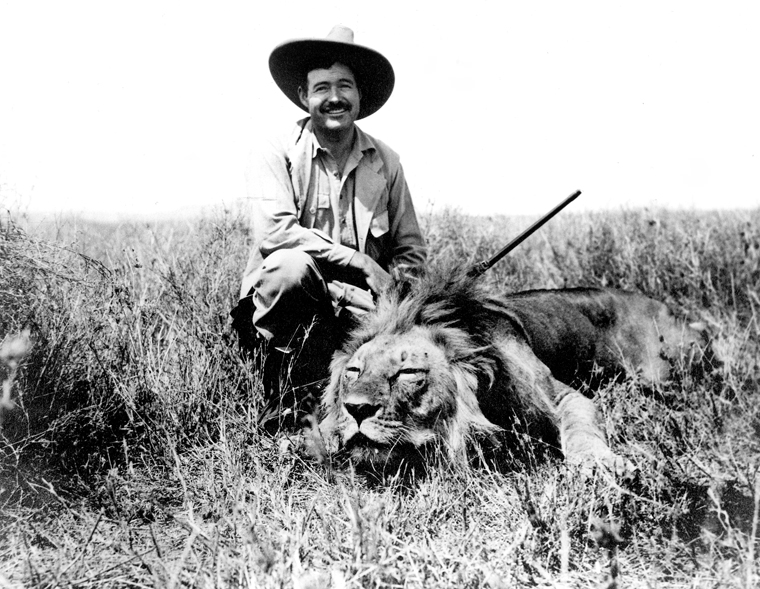 Ernest Hemingway on safari, Africa. January, 1934.